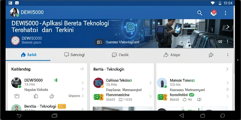 Antarmuka DEWI5000 yang modern dan informatif.
