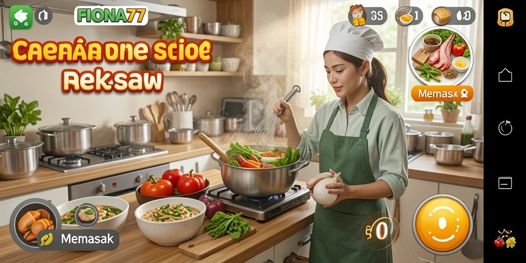 Tampilan antarmuka FIONA77 yang menarik saat memasak.