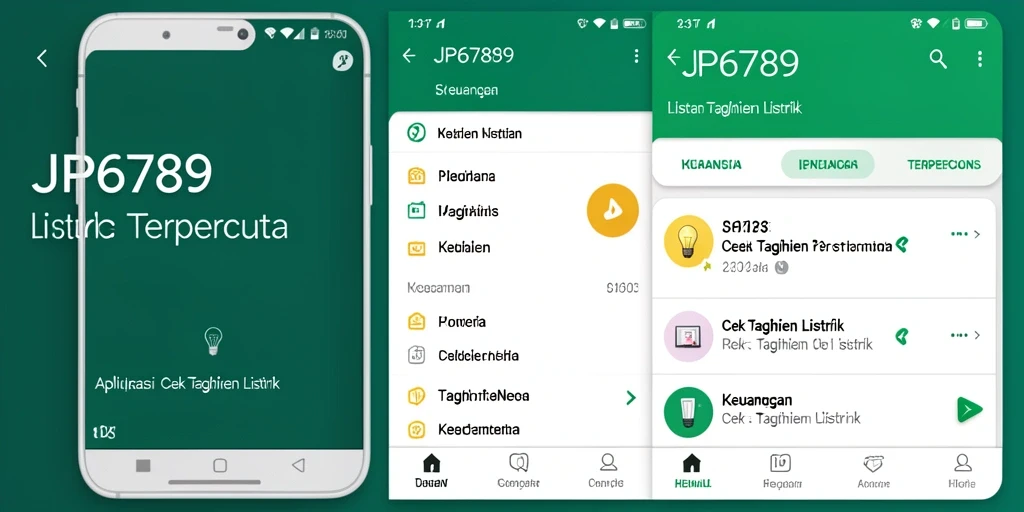 Antarmuka sederhana dari JP6789 untuk cek tagihan listrik.