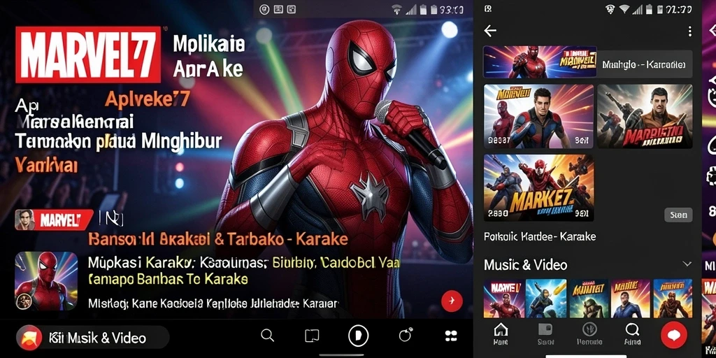 Antarmuka user-friendly MARVEL77 untuk pengalaman karaoke yang menyenangkan.