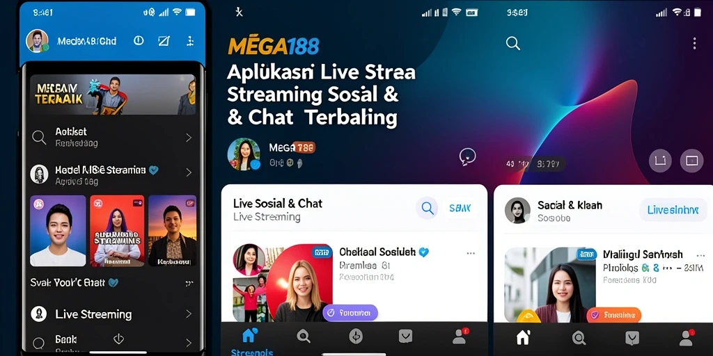 Tampilan antarmuka MEGA188 saat live streaming yang interaktif.