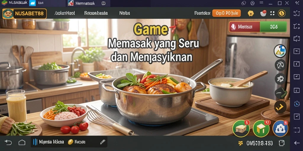 Screenshot antarmuka NUSABET88 yang menampilkan keseruan memasak