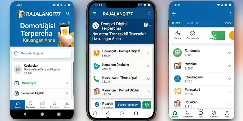 Antarmuka RAJALANGIT77 yang sederhana dan modern.