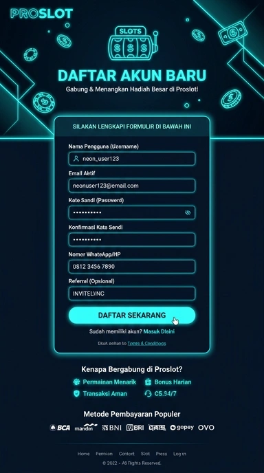 Cara Mudah Buat Akun Baru Proslot di Android